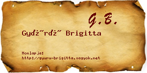 Gyürü Brigitta névjegykártya